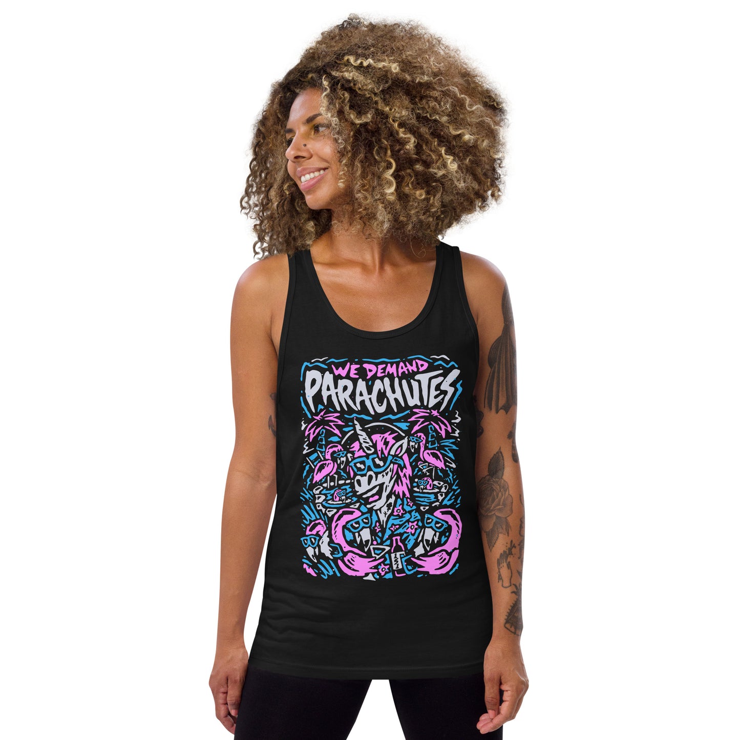 Unicorn & Flamingos Pool Party Tank (Unisex)